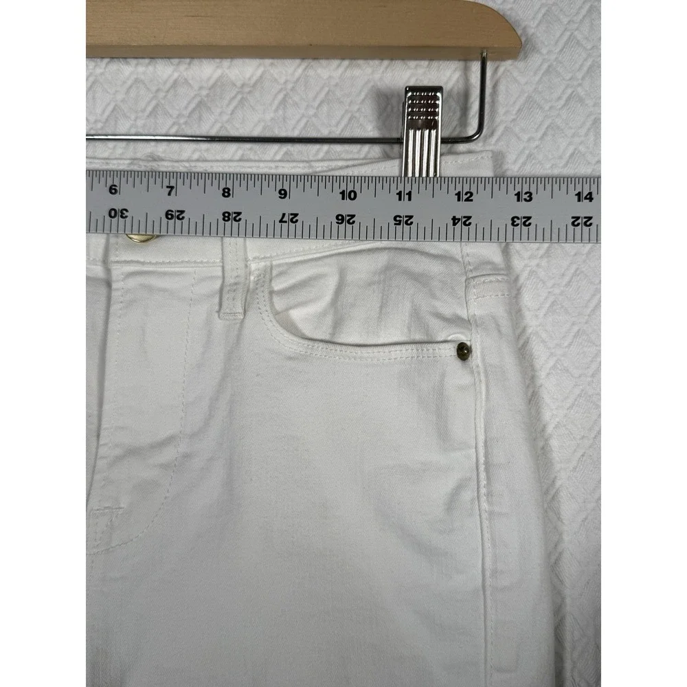 Frame Jeans Women 24x27 White Denim Le High Straight Made in USA Coquette Casual - Picture 4 of 7